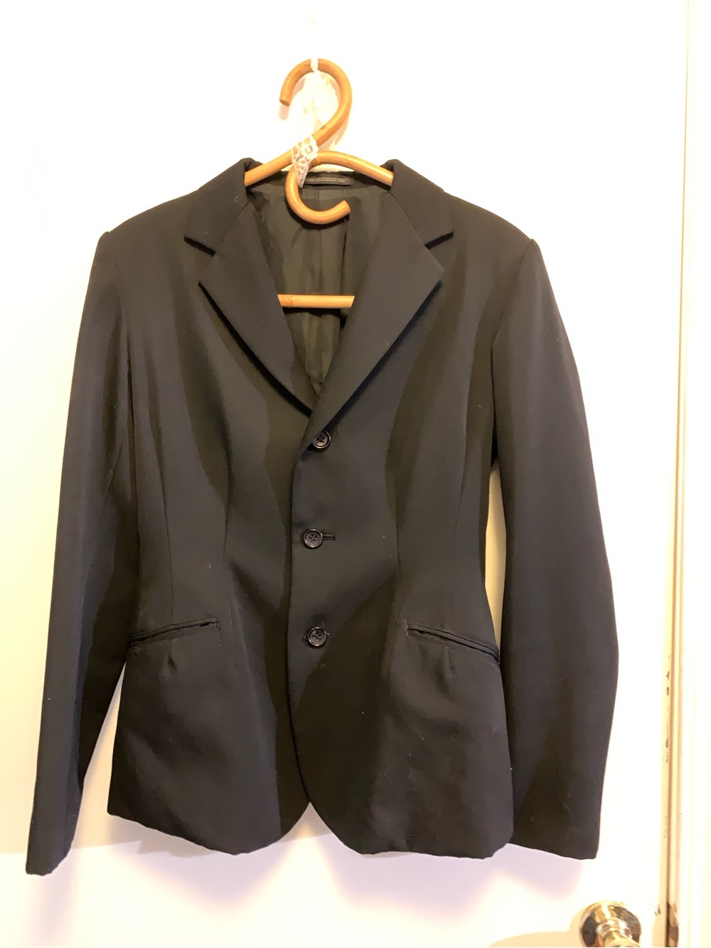 Yohji Yamamoto Black Wool Women’s Three-Button Sport Coat